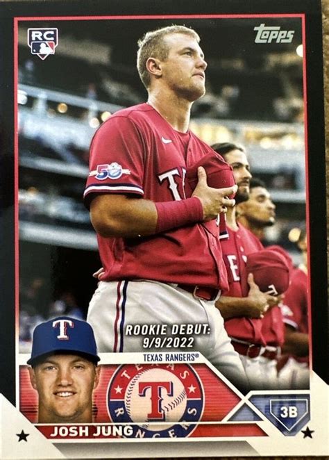 Josh Jung 2023 Topps Update #US308 Rookie Debut - Black /72 Price Guide ...