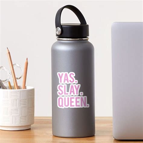 "Millennial's Yas Slay Queen Pink Print " Sticker for Sale by ...