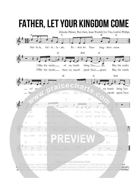 Father Let Your Kingdom Come Sheet Music PDF (The Porter's Gate / Urban ...