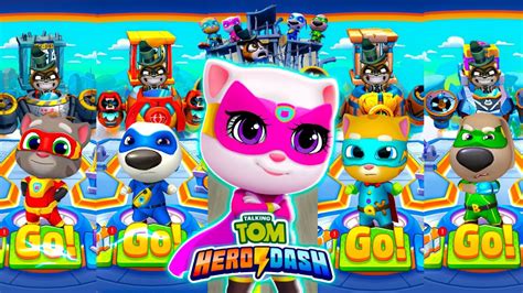 Talking Tom Hero Dash - Discover All The Heroes - Full Hero VS All ...