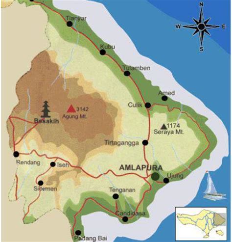 Map of KSPN Tulamben – Amed area, Karangasem Regency, Bali Province ...