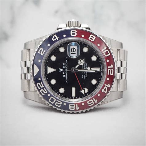 Rolex GMT Master II Pepsi Jubilee 126710BLRO Black Dial