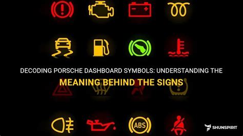 Decoding Porsche Dashboard Symbols: Understanding The Meaning Behind ...