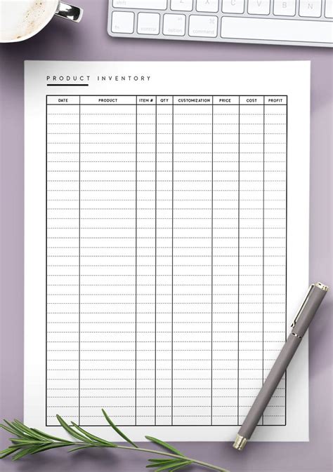 Free Printable Stock List Template - Manage Your Product Inventory