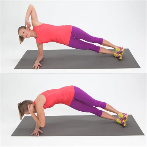 Twisting Side Plank | Exercises For Side Abs | POPSUGAR Fitness Photo 5