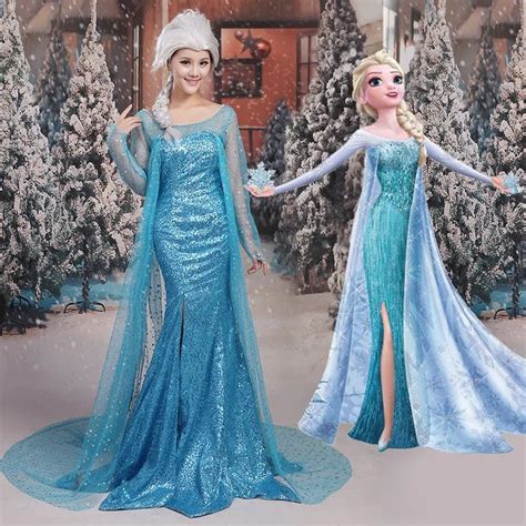 Elsa Costume Sparkly Fashion Elsa Frozen Disney Princess ...