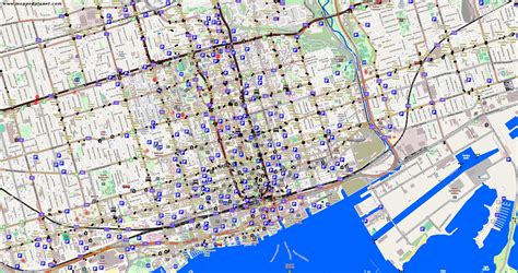 Toronto parking map - Toronto street parking map (Canada)