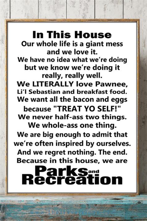 Parks and Recreation TV Quotes Poster! | Parks and recreation, Parks ...