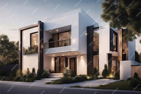 Premium AI Image | Modern modular private townhouses Residential ...