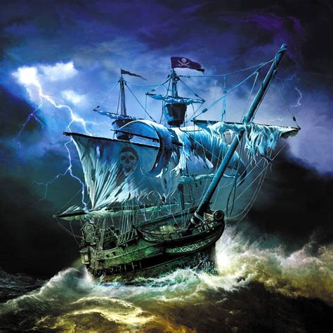 Old Sailing Ships in Storms | 30 Amazing Illustration Artwork About Old ...