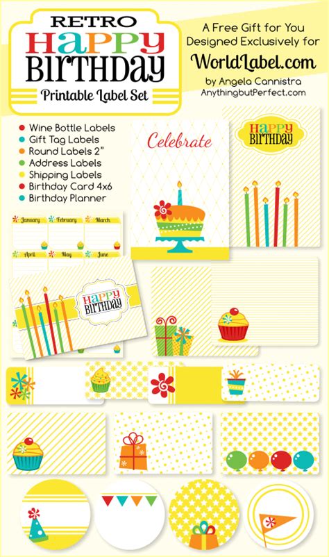 printable stickers for happy birthday party free - happy birthday ...