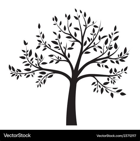 Black tree Royalty Free Vector Image - VectorStock