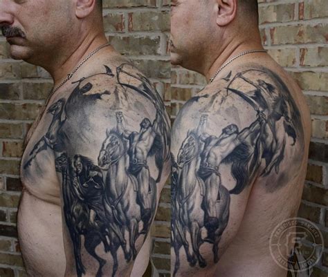 four horsemen of the apocalypse tattoo by Francisco Sanchez: TattooNOW