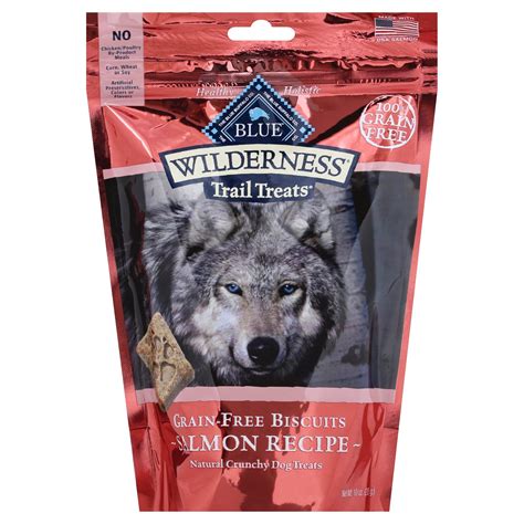 Blue Buffalo Wilderness Salmon Recipe Trail Biscuits Dog Treats 10 oz ...