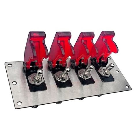 Toggle Switch Panel with Aircraft-Style Safety Covers | MGI SpeedWare