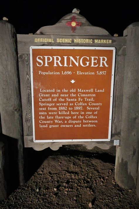 Springer Historic Marker ~ Springer, New Mexico | Population… | Flickr