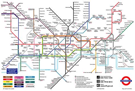 Printable London Tube Map 2022