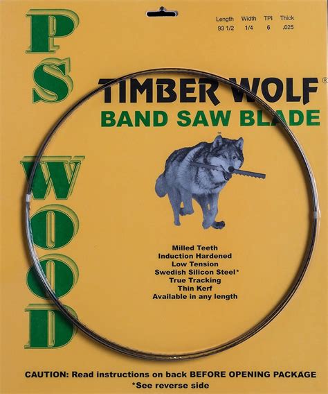 4 TPI Timber Wolf Bandsaw Blade 1/2 x 131 1/2 tillescenter Band Saw ...