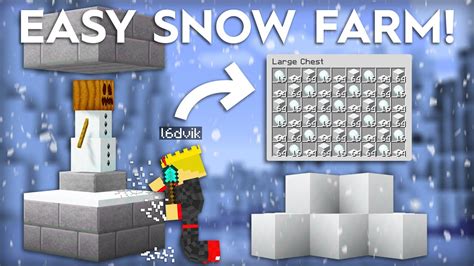 Minecraft Super Easy Snow Farm - 72,000 Per Hour! - YouTube