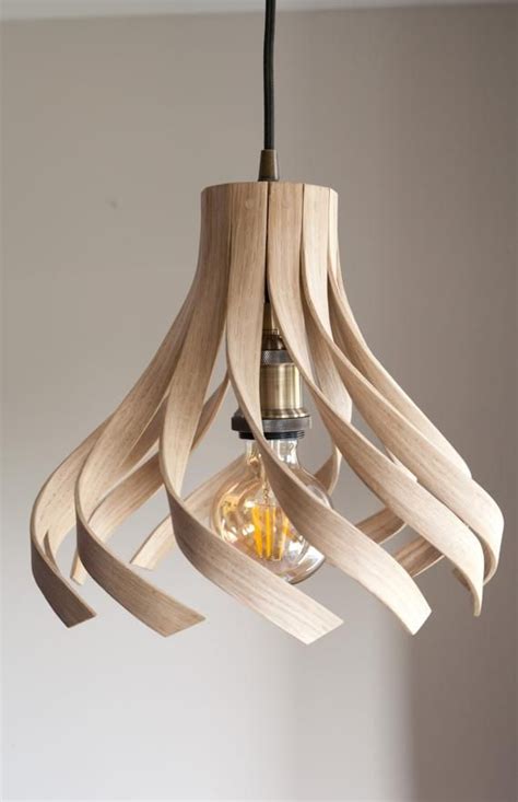 Steam Bent Wood Pendant Lamp Small - Etsy | Wood pendant lamps, Wood ...