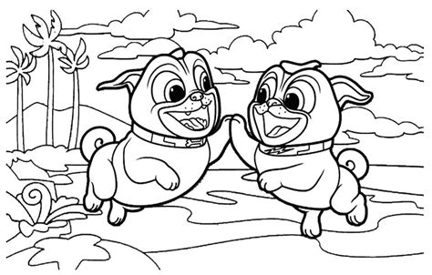 Puppy Pals Coloring Pages ~ Scenery Mountains