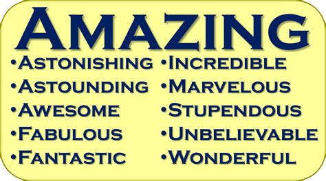 Synonyms for Amazing – AllAboutLean.com