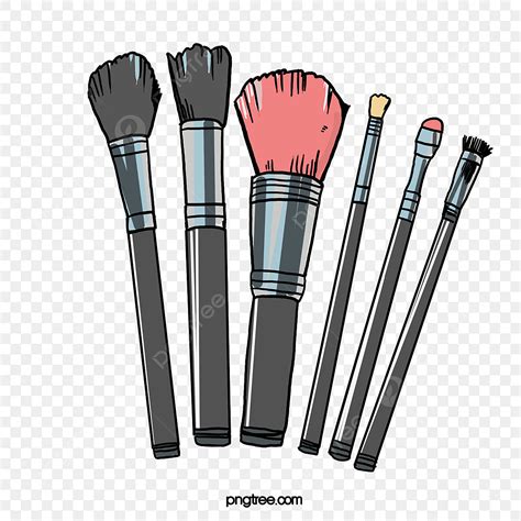 Hand-painted Makeup Brush, Makeup Clipart, Brush Clipart, Makeup Brush ...