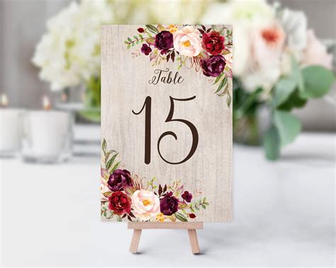 Rustic Table Numbers, Wedding Table Numbers, Birthday Table Numbers ...