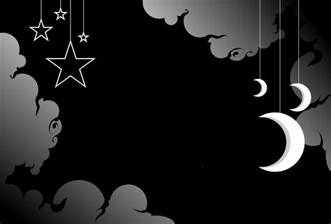 Moon and stars cloud texture on black background 21982301 Vector Art at ...