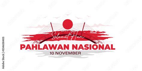 Hari Pahlawan Nasional day vector illustration banner background ...