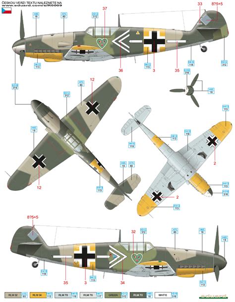 Messerschmitt Bf 109G-2 JG 54 Camouflage Color Profile