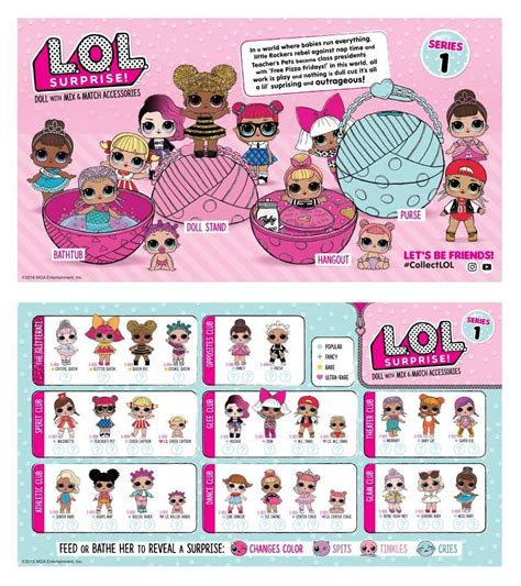 LOL Surprise Series 1 Checklist Collect them all! #collectLOL # ...