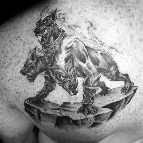 50 Cerberus Tattoo Designs For Men - Three Head Dog Ideas