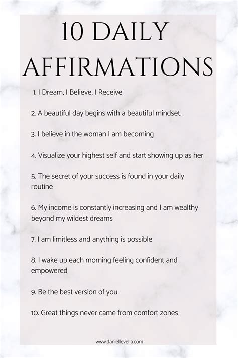 10 Positive Daily Affirmations - Create the life you dream of