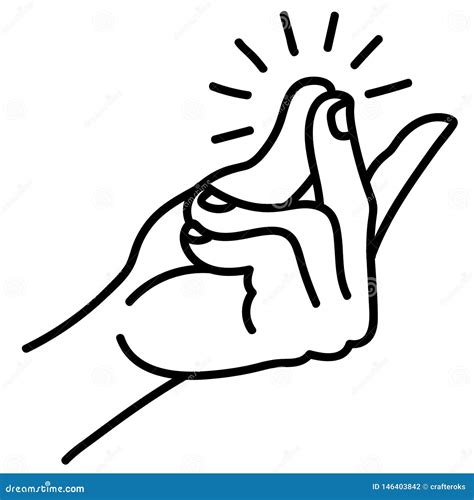 Finger Snap Icon In Comic Style. Fingers Expression Vector Cartoon ...