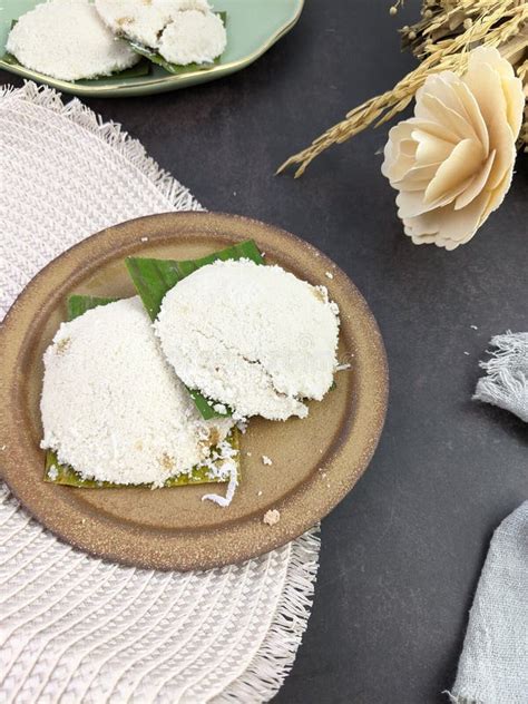 Steam Dessert Known As Putu Piring Stock Image - Image of plant ...