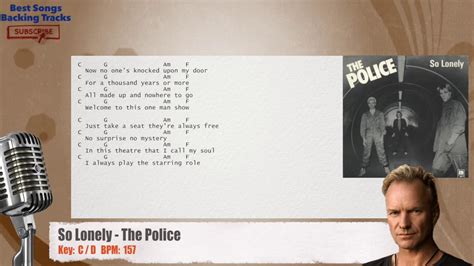 🎙 So Lonely - The Police Vocal Backing Track with chords and lyrics ...