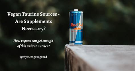 Vegan Taurine Sources: How Vegans Can Get Enough of This Nutrient ...