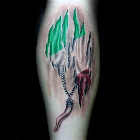 40 Italian Flag Tattoo Ideas For Men - Italy Designs