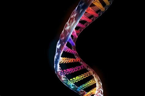 Premium AI Image | Colorful helix human DNA structure