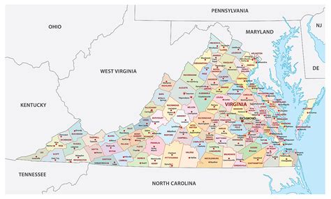 Virginia County Map