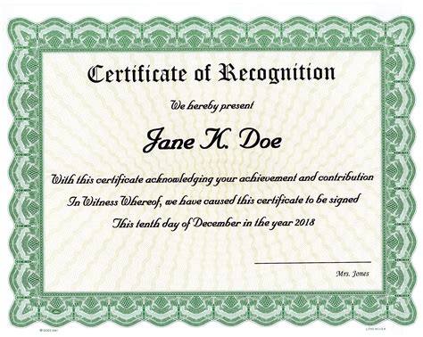 Certificate Of Appreciation Templates Certificate Of Recognition ...