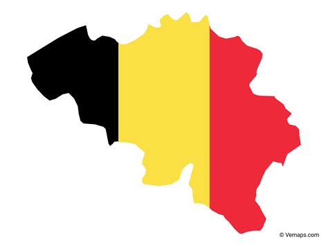 Flag Map of Belgium | Free Vector Maps