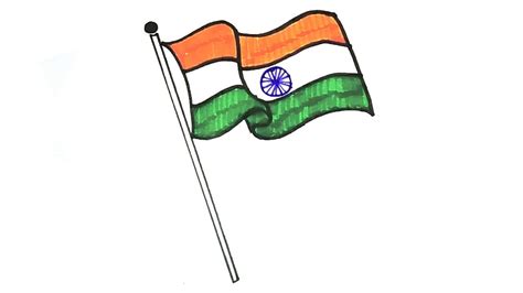 How to draw Indian flag | Republic day drawing | Indian Flag | Republic ...