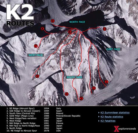 K2 Mountain Map