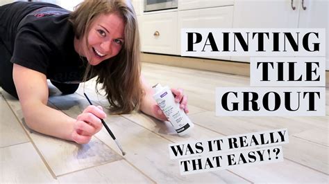 DIY TILE FLOOR UPDATE | PAINTING GROUT LINES for Clean & Refreshed Look ...