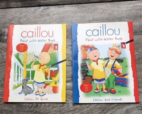 Caillou Paint With Water Books NEW Lot Of 2 Caillou At Home/Caillou And ...