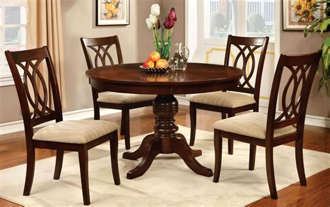 Carlisle Brown Cherry Round Pedestal Dining Room Set from Furniture of ...