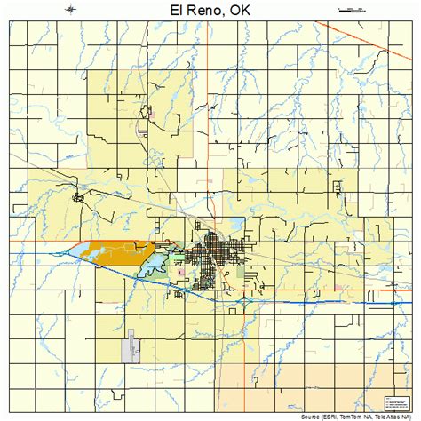 El Reno Oklahoma Street Map 4023700