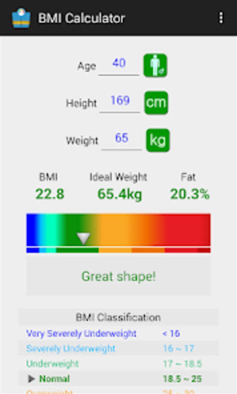 BMI Calculator for Android - Download